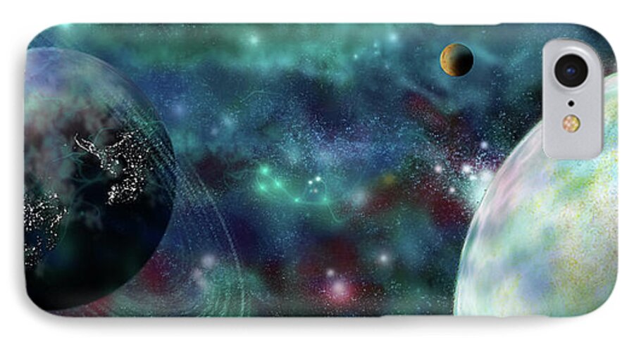 Planets iPhone 7 Case featuring the digital art Going Further by Adam Vance