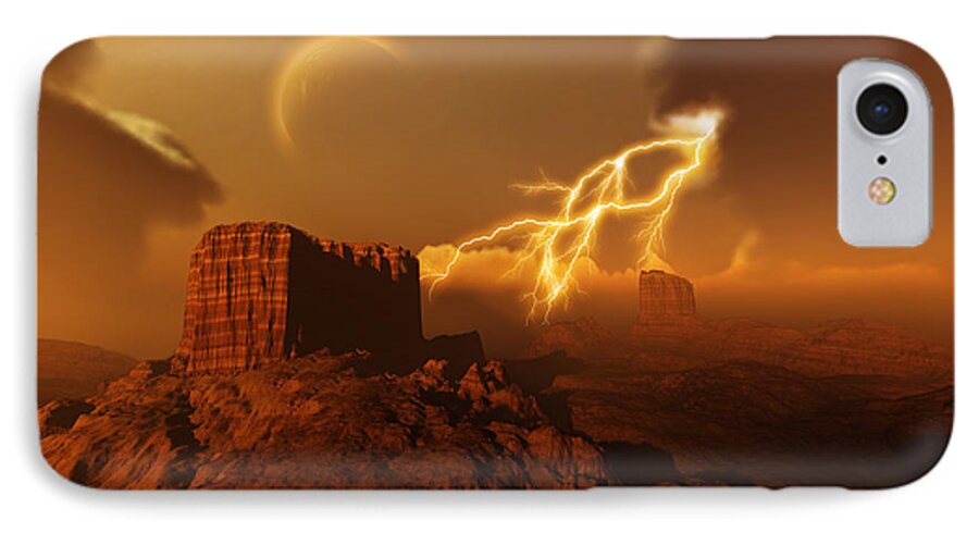 Bolt iPhone 7 Case featuring the painting Golden Canyon by Corey Ford