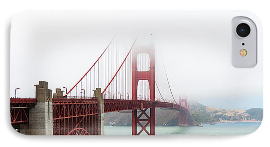 Bridges iPhone 7 Case featuring the photograph Golden Gate in the fog by Daniel Murphy