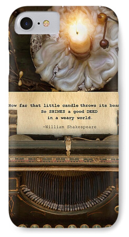 Candle iPhone 7 Case featuring the photograph Good Deeds by Robin-Lee Vieira