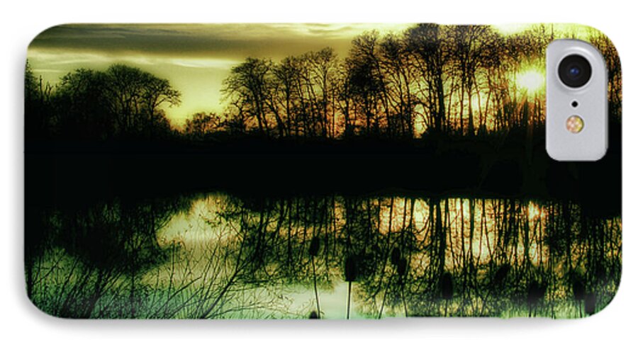 Sunset iPhone 7 Case featuring the photograph Goodbye to Today by Bonnie Bruno