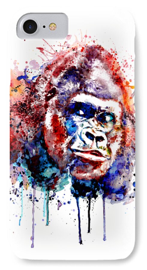 Marian Voicu iPhone 7 Case featuring the painting Gorilla by Marian Voicu