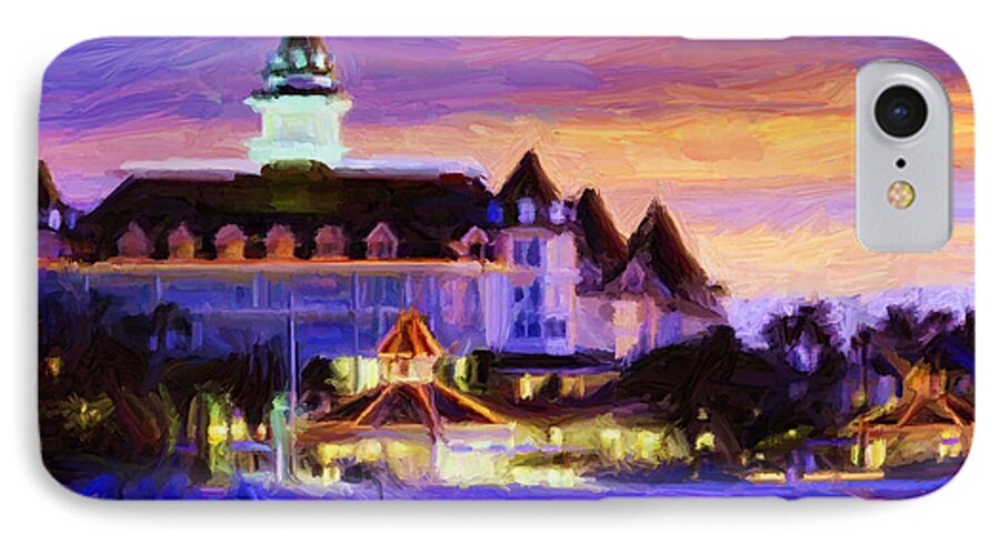Hotel iPhone 7 Case featuring the digital art Grand Floridian by Caito Junqueira