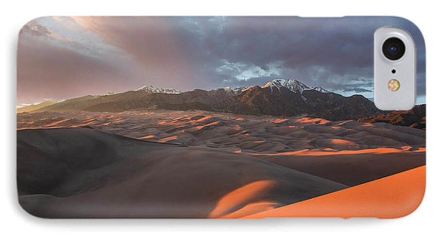 Great Sand Dunes iPhone 7 Case featuring the photograph Great Sand Dunes Sunset by Aaron Spong