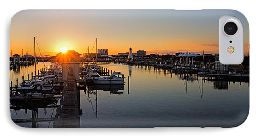Sunset iPhone 7 Case featuring the photograph Gulfport Harbor Sunset by Don Schiffner