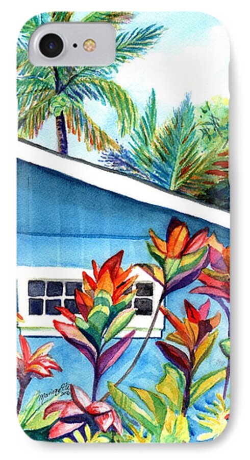 Kauai Fine Art iPhone 7 Case featuring the painting Hanalei Cottage by Marionette Taboniar