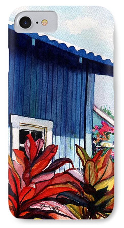 Kauai Art iPhone 7 Case featuring the painting Hanapepe Town by Marionette Taboniar