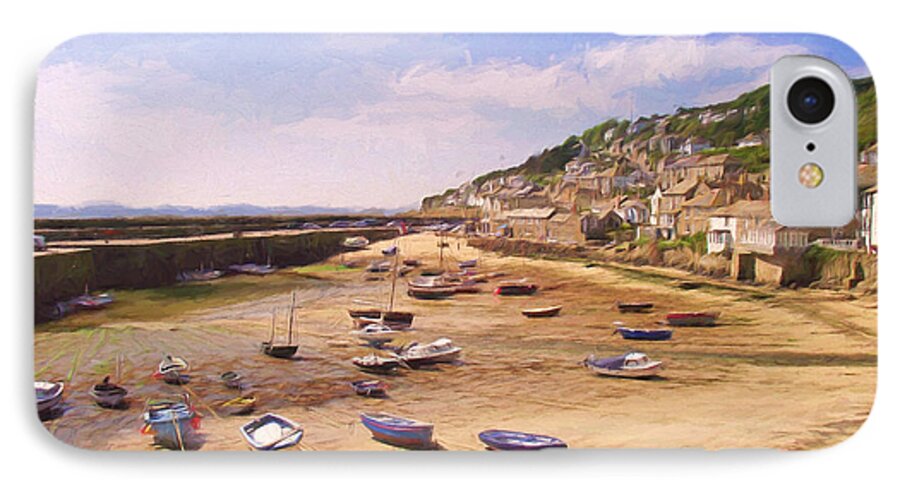 Cornwall iPhone 7 Case featuring the photograph Harbour at Low Tide - Mousehole by Jayne Wilson