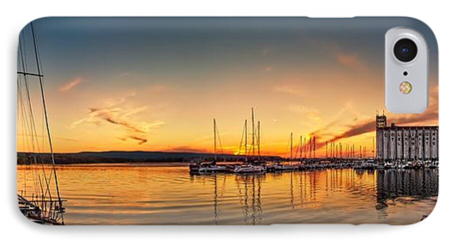 Harbour iPhone 7 Case featuring the photograph Harbour at sunset by Jeff S PhotoArt