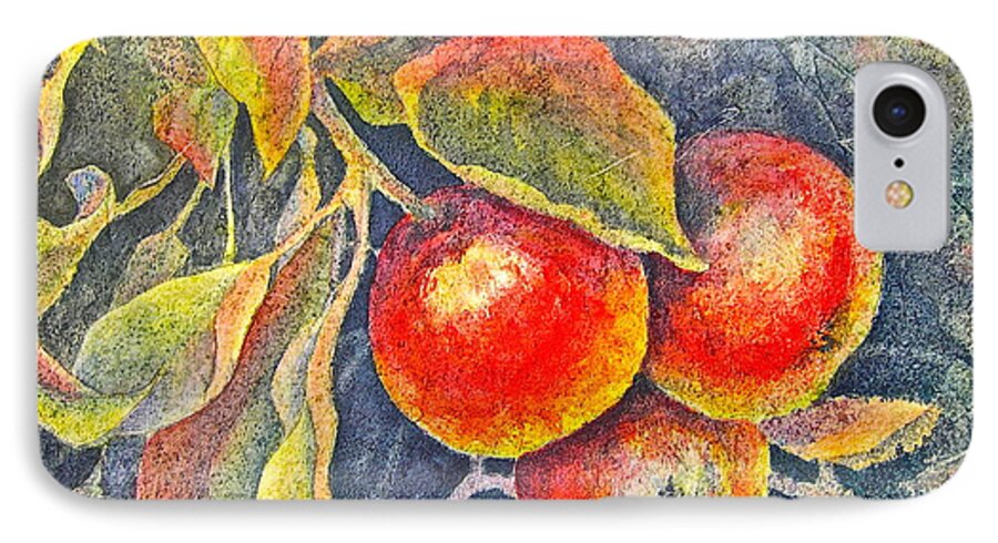 Watercolor iPhone 7 Case featuring the painting Harvest Time by Carolyn Rosenberger