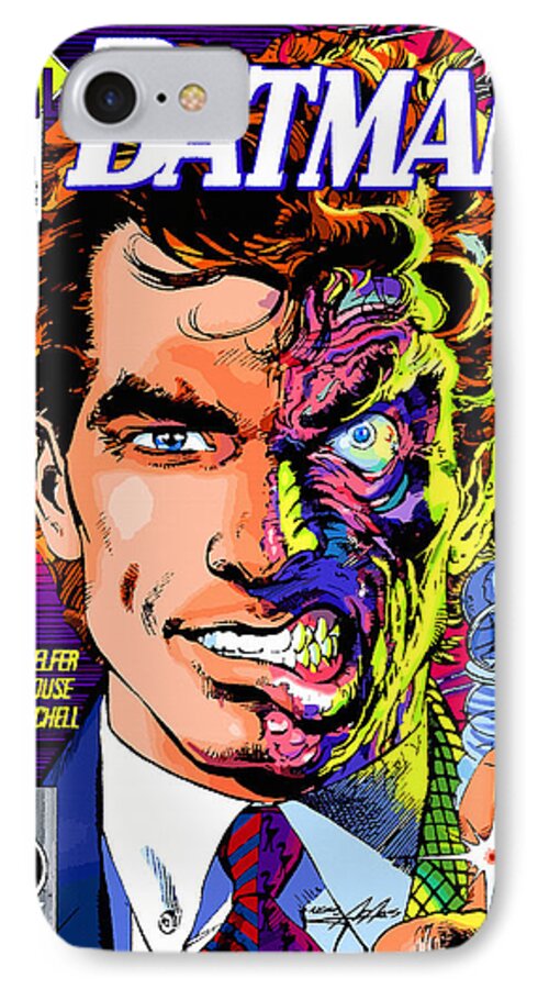 Ornament iPhone 7 Case featuring the digital art Harvey Dent by Don Kuing