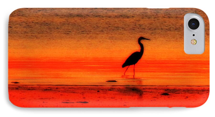 Heron At Dawn iPhone 7 Case featuring the photograph Heron at Dawn by Suzanne DeGeorge