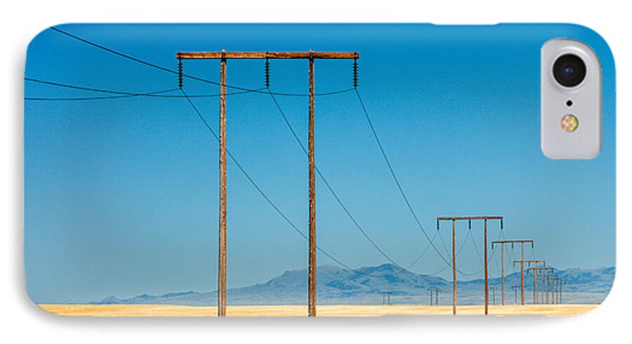 Blue iPhone 7 Case featuring the photograph High Voltage by Todd Klassy
