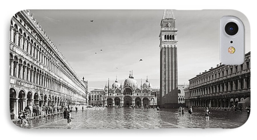 Venice iPhone 7 Case featuring the photograph High water in S.Marco square by Marco Missiaja