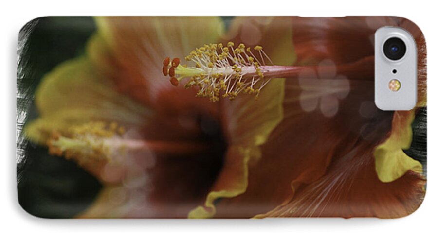 Hibiscus iPhone 7 Case featuring the photograph Hippi Hibiscus by Lori Mellen-Pagliaro