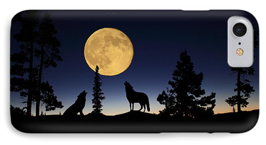 Carnivore iPhone 7 Case featuring the photograph Howling at the Moon by Shane Bechler