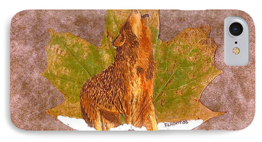 Wildlife iPhone 7 Case featuring the painting Howling Wolf by Ralph Root