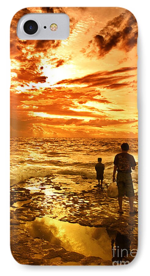 Sea iPhone 7 Case featuring the photograph I Am Not Alone by Charuhas Images