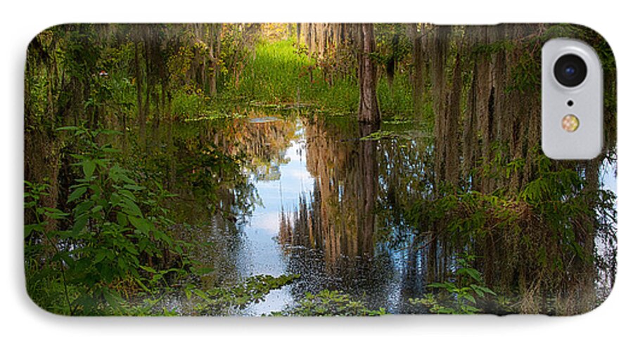 Circle Bar B Reserve iPhone 7 Case featuring the photograph In the swamp by Carolyn D'Alessandro