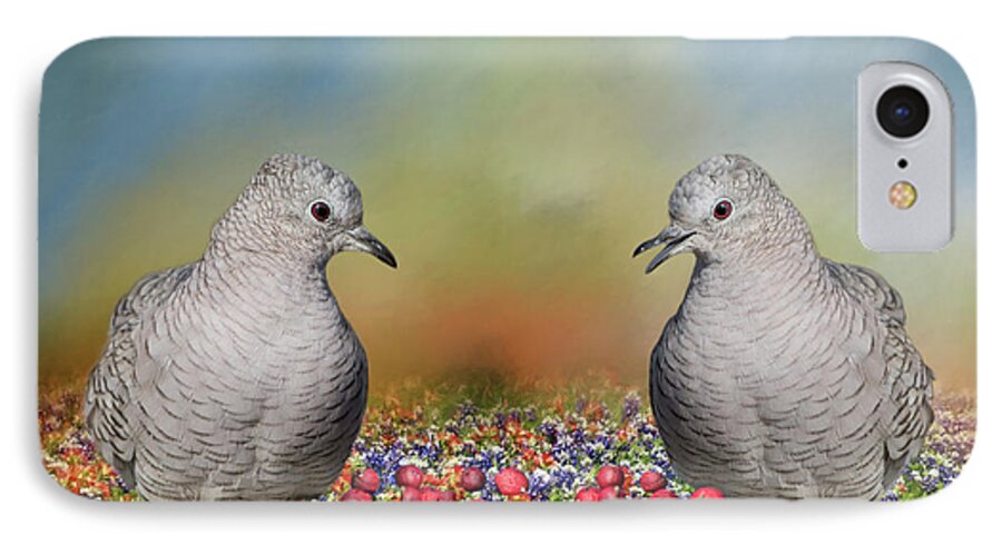 Inca Doves iPhone 7 Case featuring the photograph Inca Doves by Bonnie Barry