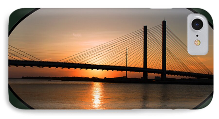 Indian River Bridge iPhone 7 Case featuring the photograph Indian River Bridge Sunset Reflections by Bill Swartwout