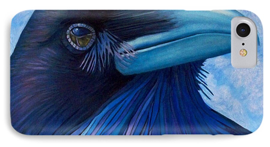 Raven iPhone 7 Case featuring the painting Inner Knowing by Brian Commerford