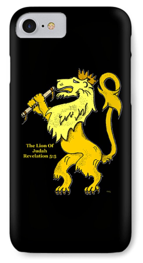 Lion Of Judah iPhone 7 Case featuring the digital art Inspirational - The Lion Of Judah by Glenn McCarthy Art and Photography
