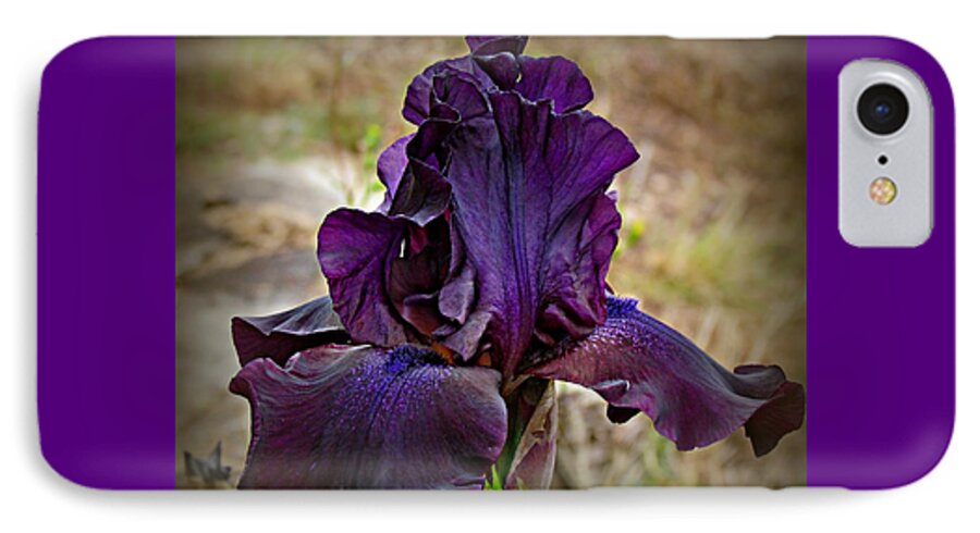 Purple iPhone 7 Case featuring the photograph Iris Beauty by KATIE Vigil