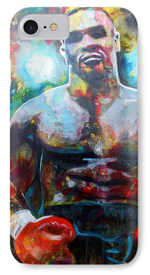 Art iPhone 7 Case featuring the painting Iron Mike by Angie Wright