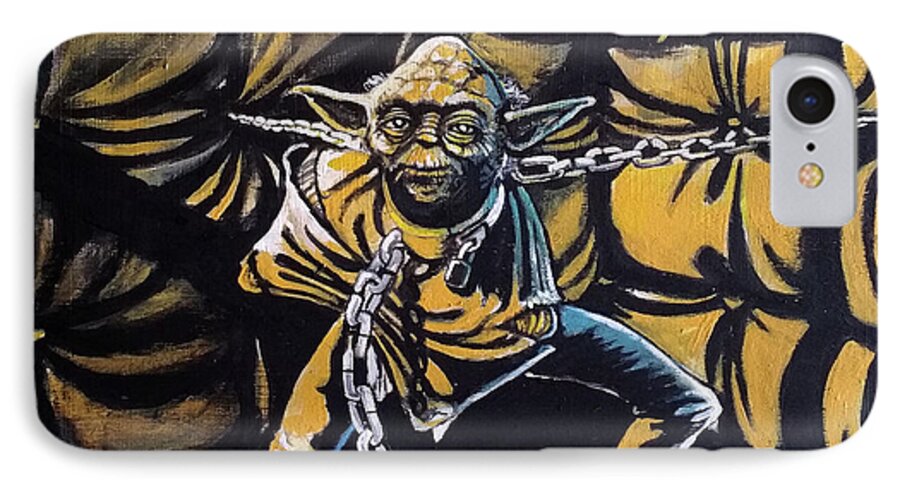 Star Wars iPhone 7 Case featuring the painting Jedi Master - Mind of Peace by Tom Carlton