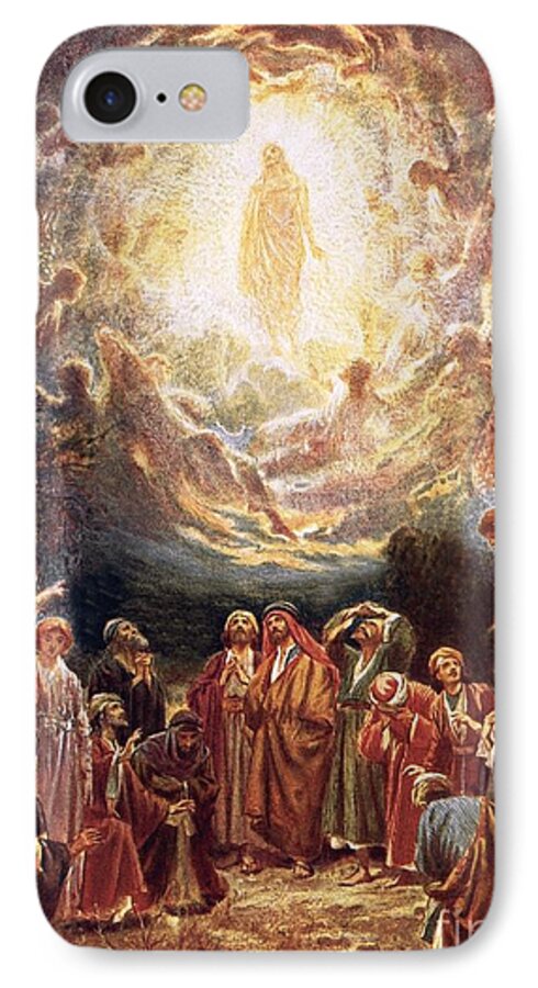Jesus Ascending Into Heaven By William Brassey Hole iPhone 7 Case featuring the painting Jesus ascending into heaven by William Brassey Hole
