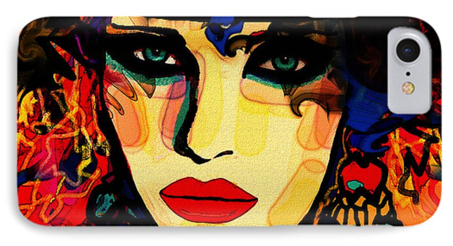 Woman iPhone 7 Case featuring the mixed media Josephine by Natalie Holland