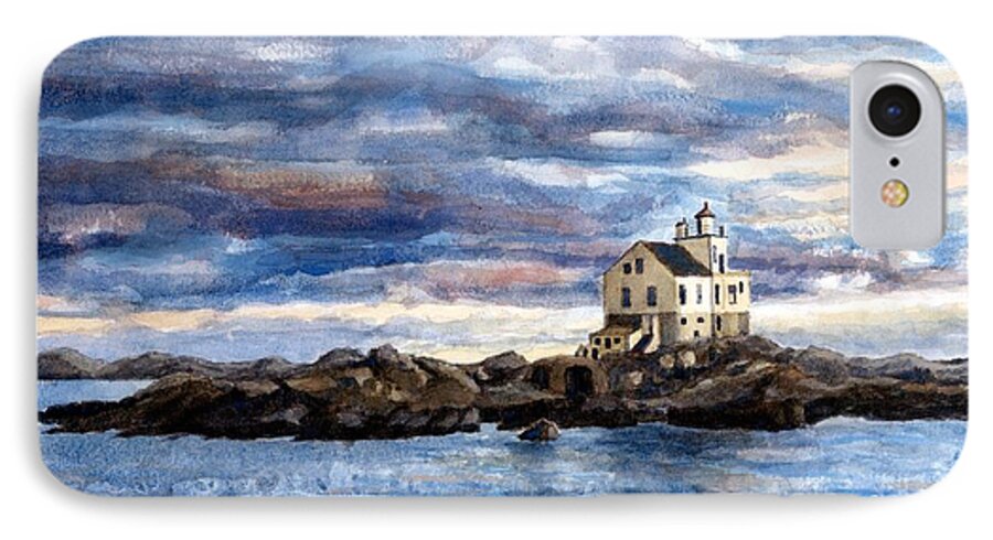 Katland Lighthouse iPhone 7 Case featuring the painting Katland lighthouse by Janet King