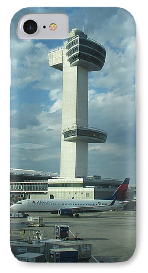 Kennedy Airport Control Tower iPhone 7 Case featuring the photograph Kennedy Airport Control Tower by Christopher J Kirby