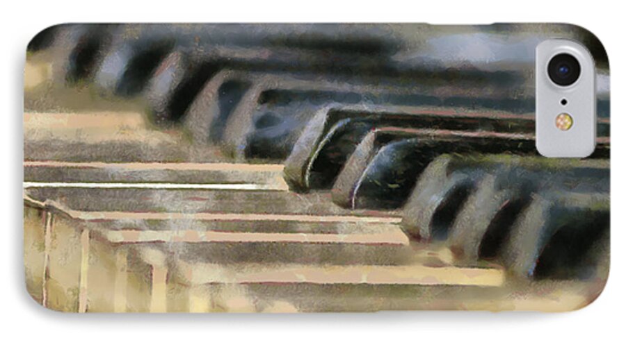 Piano iPhone 7 Case featuring the painting Keys to My Heart by Lynne Jenkins