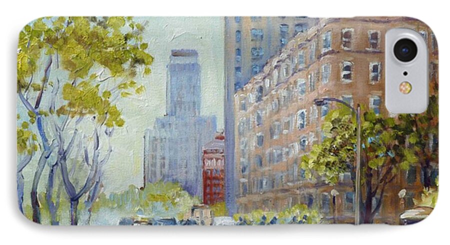Kingshighway Blvd iPhone 7 Case featuring the painting Kingshighway Blvd - Saint Louis by Irek Szelag
