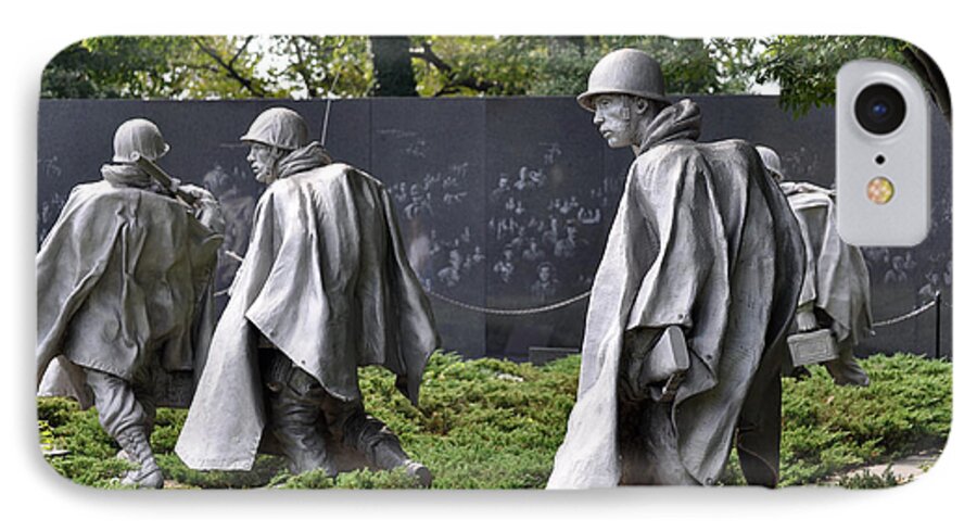 Teresa Blanton iPhone 7 Case featuring the photograph Korean War Memorial 3 by Teresa Blanton