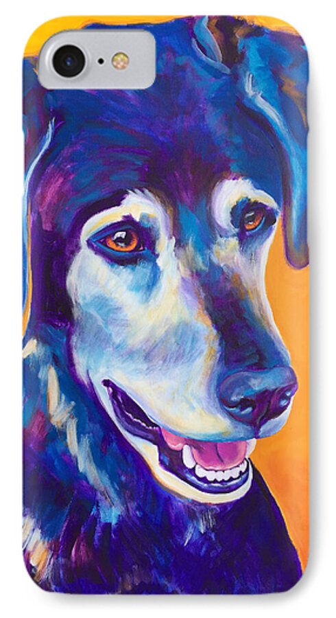Dog iPhone 7 Case featuring the painting Labrador - Kenobi by Dawg Painter