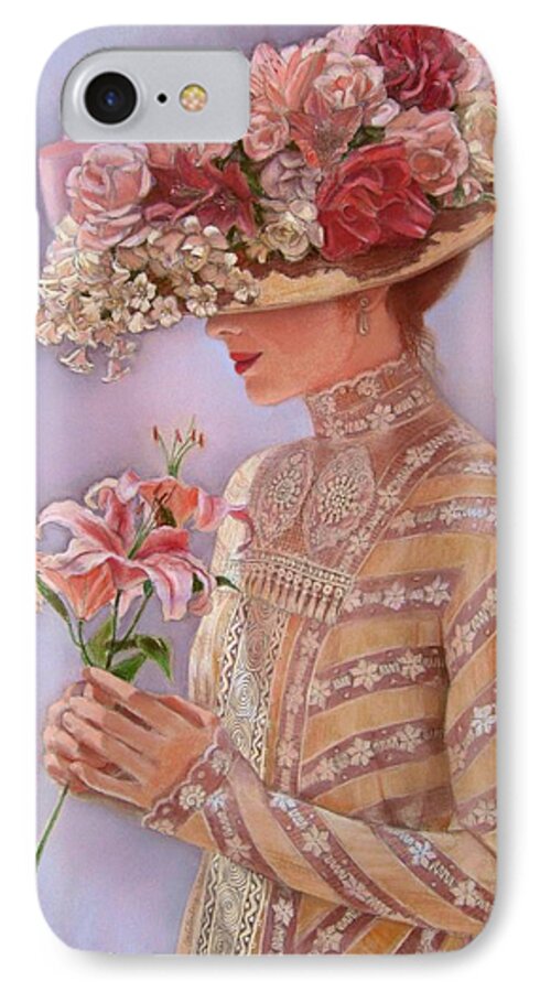 Elegant iPhone 7 Case featuring the painting Lady Jessica by Sue Halstenberg