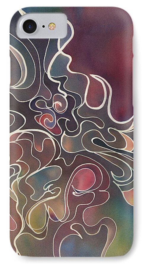 Watercolor iPhone 7 Case featuring the painting Lake Bottom II by Johanna Axelrod