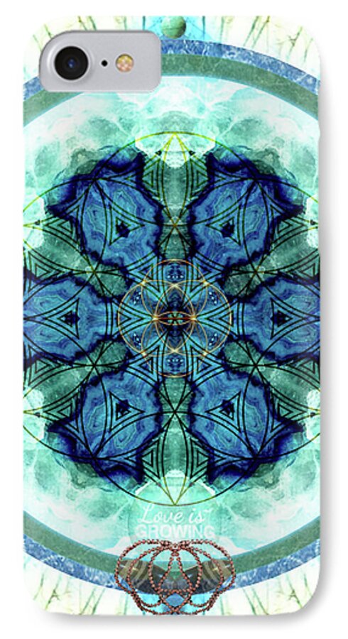 Yoga Mat iPhone 7 Case featuring the digital art Language of Love by Alicia Kent
