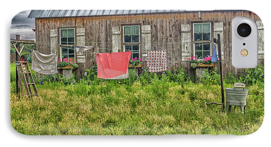 Barn iPhone 7 Case featuring the photograph Laundry by Dennis Dugan