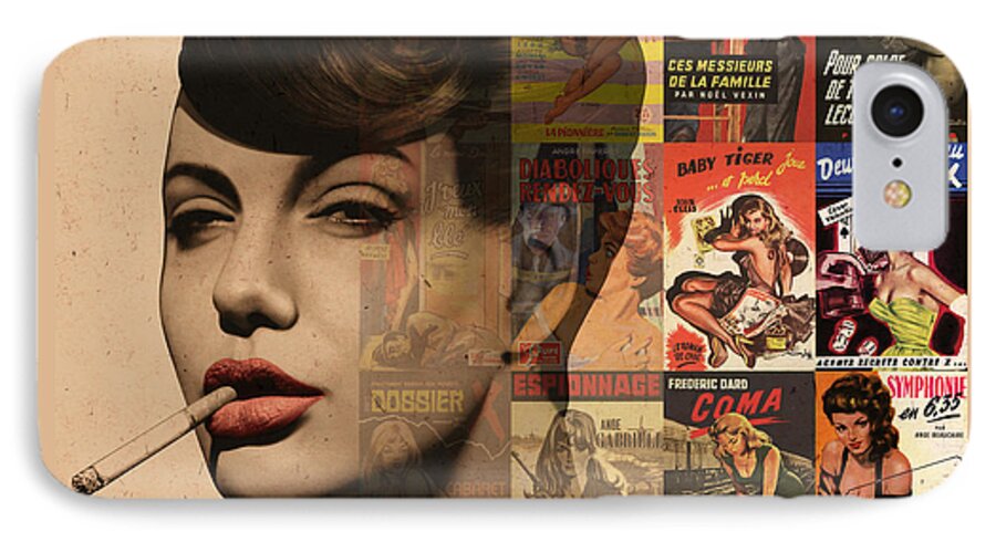 Portrait iPhone 7 Case featuring the painting Les Pulps Francaises by Udo Linke