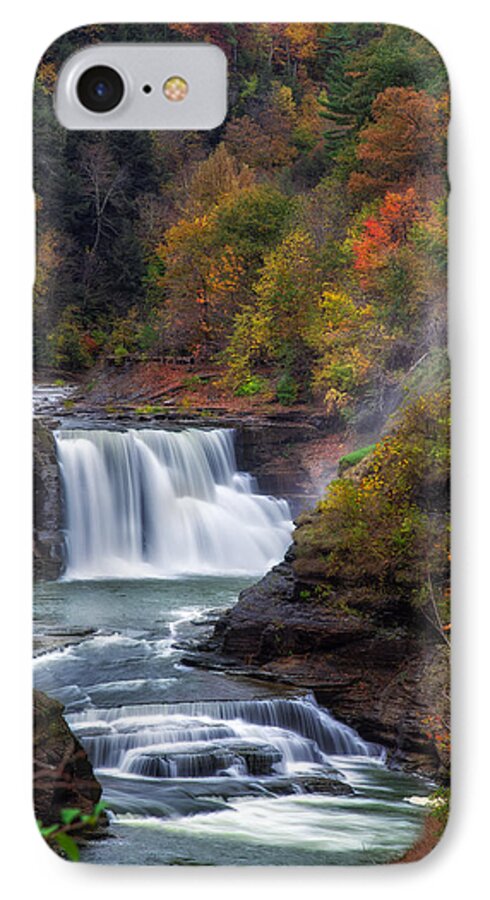 Waterfalls iPhone 7 Case featuring the photograph Letchworth Lower Falls 3 by Mark Papke