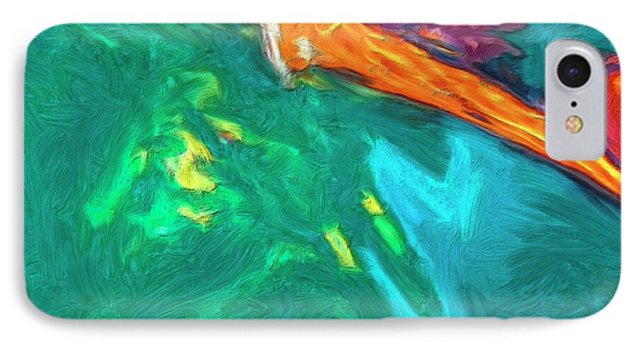 Abstract iPhone 7 Case featuring the painting Lies Beneath by Dominic Piperata