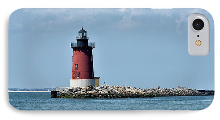 Delaware Breakwater Lighthouse iPhone 7 Case featuring the photograph Delaware Breakwater East End Lighthouse - Lewes Delaware by Brendan Reals