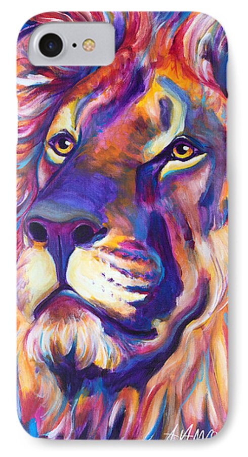 Cecil iPhone 7 Case featuring the painting Lion - Cecil by Dawg Painter