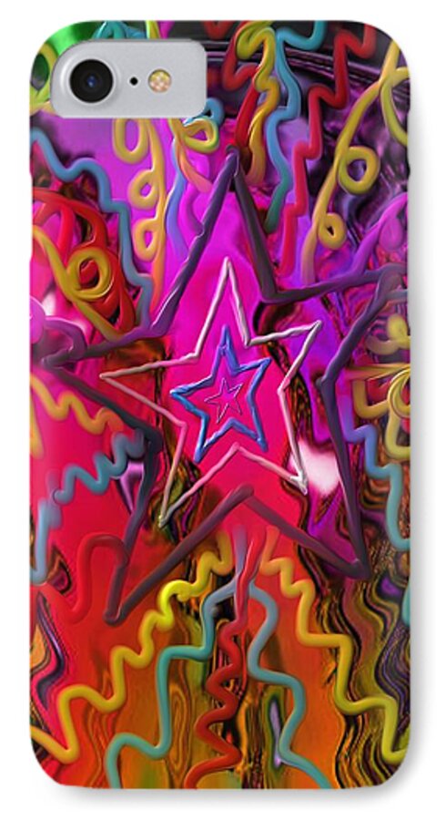 Stars iPhone 7 Case featuring the painting Lone Star by Kevin Caudill