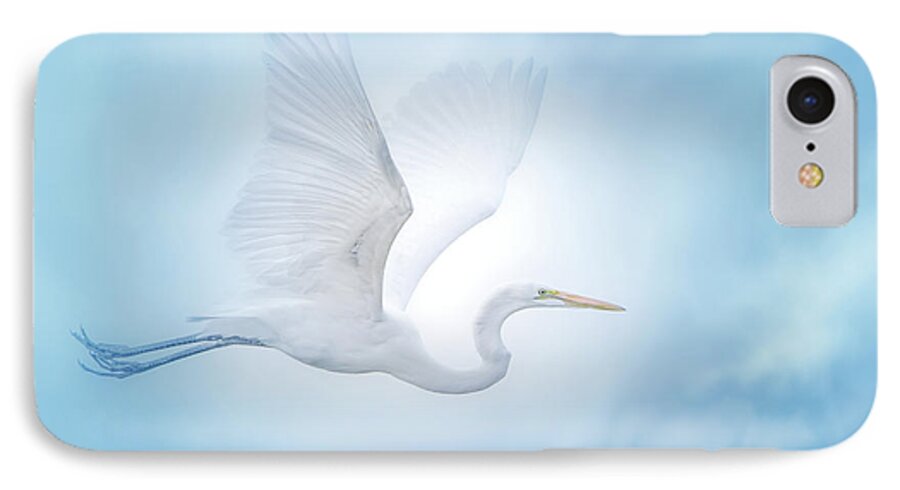 Great White Egret iPhone 7 Case featuring the photograph Majesty of the Skies by Mark Andrew Thomas