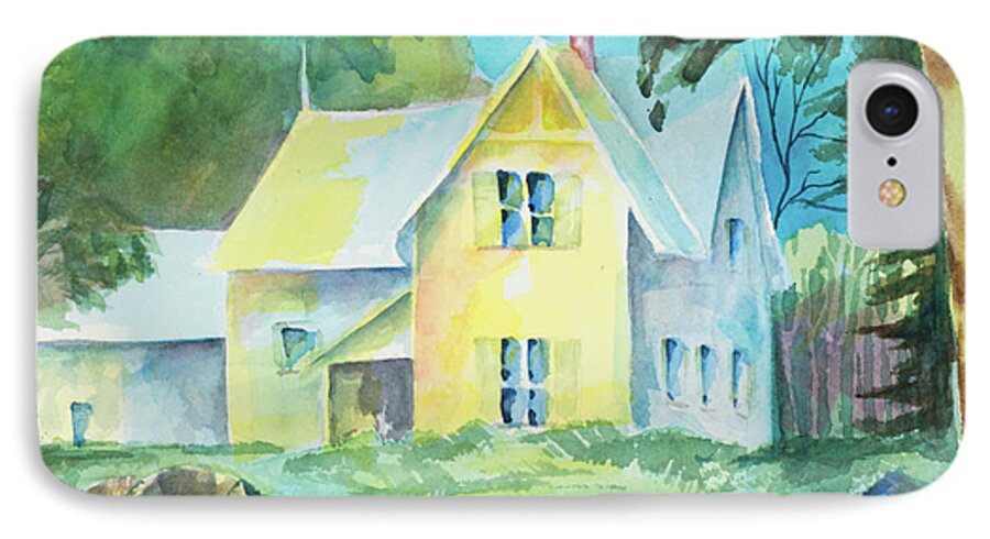 Painting iPhone 7 Case featuring the painting Marblehead Cottage by Lee Beuther